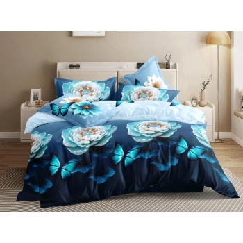 komplet pościeli brązowa w kwaity PK269